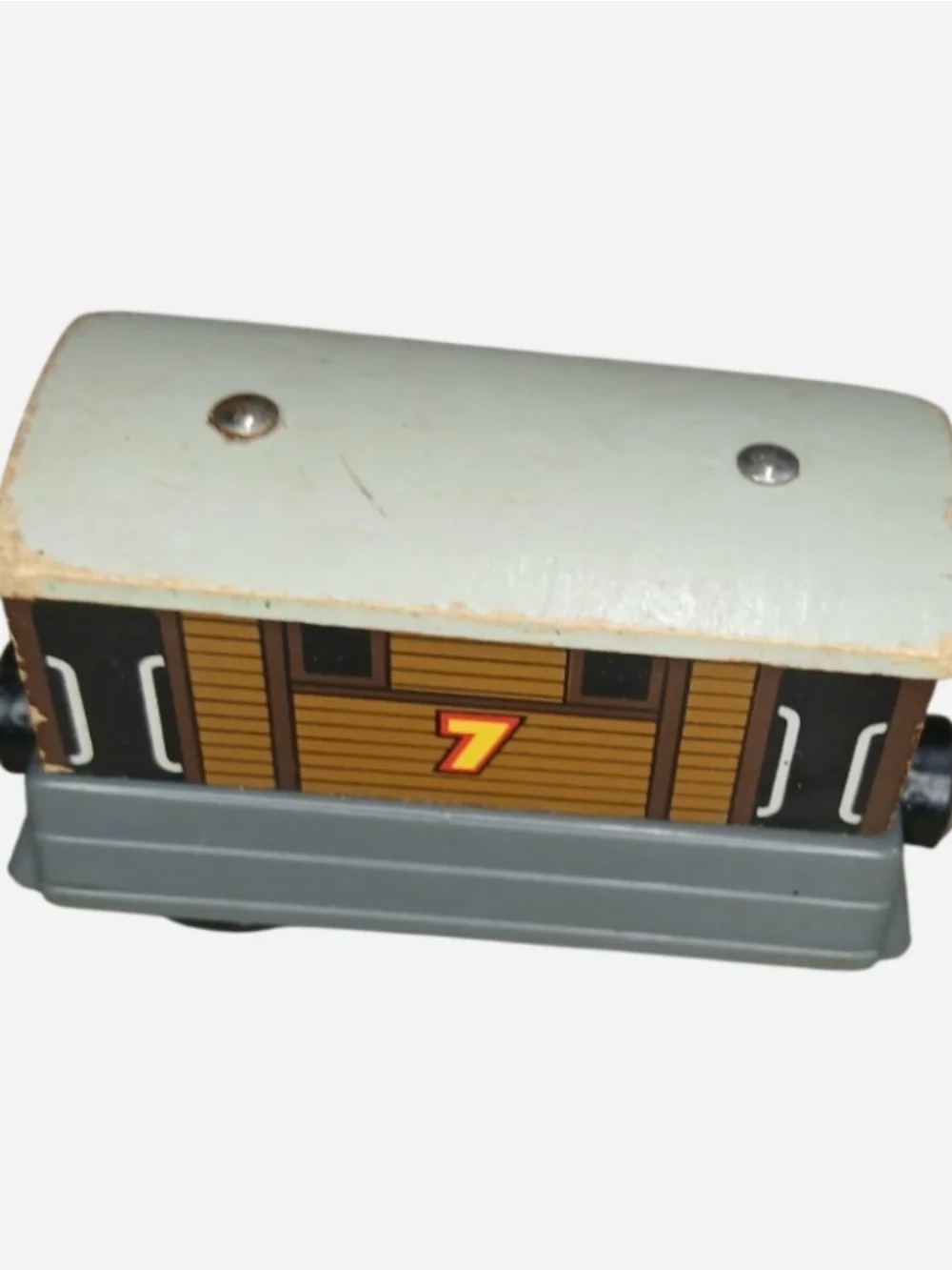 Learning Curve Thomas Wooden Railway Toby The Tram Engine 2003 Wood Train Car 7